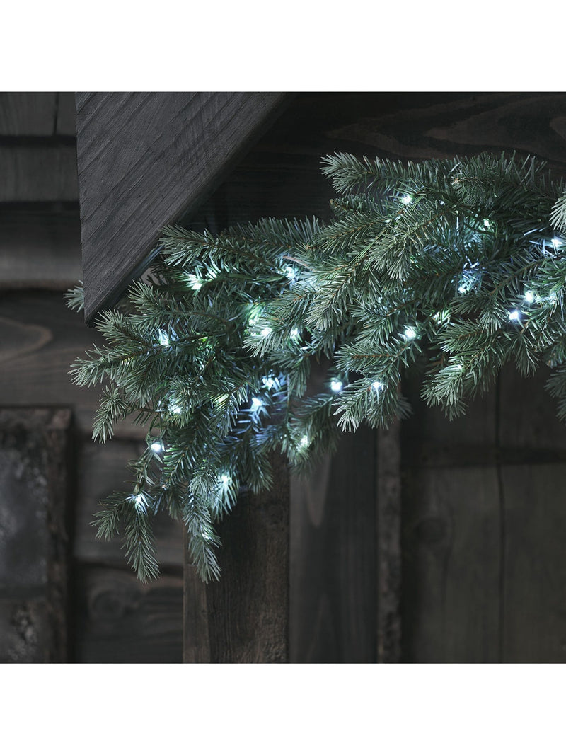 Lights4fun Dual Colour LED Christmas Garland 1.5m, UK version