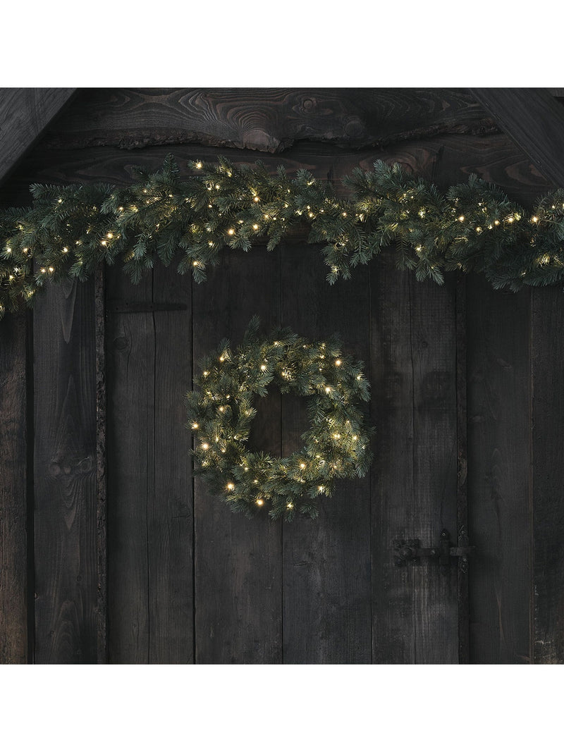 Lights4fun Dual Colour LED Christmas Garland 1.5m, UK version