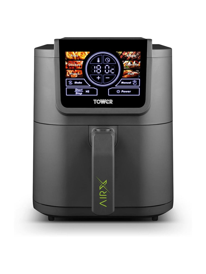 Tower AirX Grey Single Basket Air Fryer 8L (British brand)