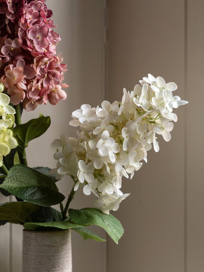 Gallery Home white vintage cone hydrangea artificial flower 12 stems, UK version
