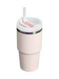 Insulated Tumbler with Rotating Lid and Straw, 0.6L Capacity