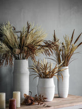 Gallery Home White Larsen Ceramic Vase 45.5cm Height