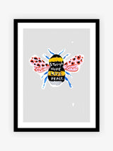 Eleanor Bowmer Black Manchester Bee Framed Art