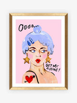 Eleanor Bowmer Gold Get Me A Wine Framed Wall Art - 42x32cm