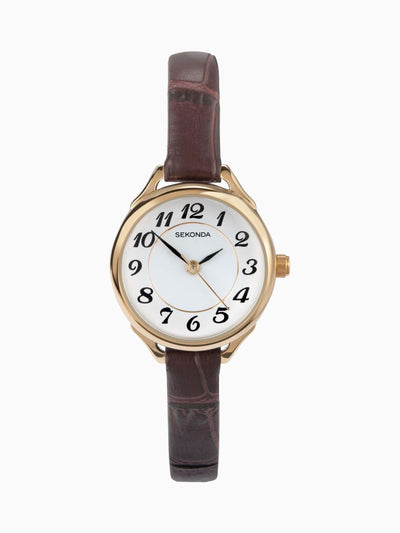 Sekonda Brown Harley Leather Strap Wrist Watch 25mm