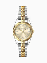 Sekonda Francis Silver Tone Classic Watch 26mm Gold Dial Bracelet