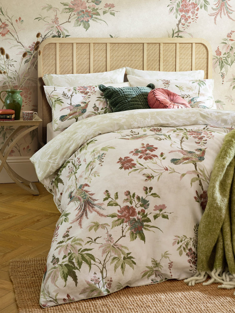 Laura Ashley Green Sage Attleton duvet cover set, UK version