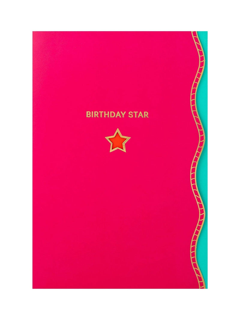 Hallmark Red Premium 'Birthday Star' Card - Vivid Aura