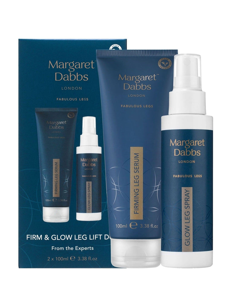 Margaret Dabbs London Firm Glow Leg Lift Duo Body Moisturiser 2 x 100ml, imported from the UK