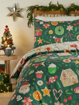 Duvet Day Emerald Christmas Festive Treats Duvet Cover Set