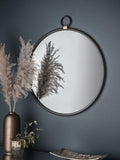 Gallery Home Black Baystone Round Mirror 70cm x 61cm x 2cm, UK version