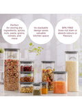 Set of 6 Kilner clear fresh storage spice jars 160ml, UK version