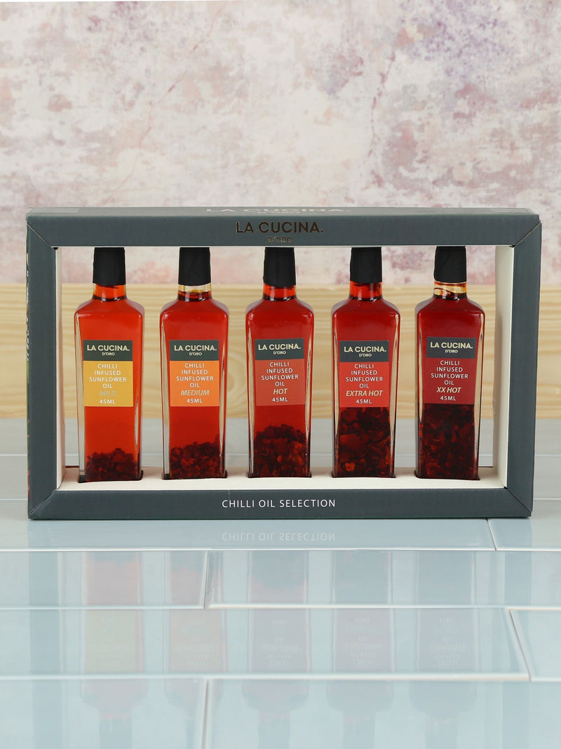 Assorted Chilli Oil Gift Set with 5 Bottles, 45ml Each