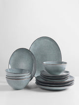 Broste Copenhagen Nordic Sea Soft Blue Dinner Set for Four