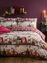 Multicolour Halloween Witchy Tales Reversible Duvet Cover and Pillowcase Set