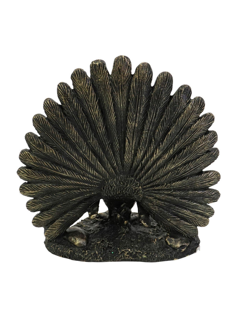 Libra Interiors Bronze Peacock Sculpture