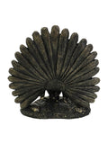 Libra Interiors Bronze Peacock Sculpture
