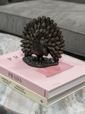 Libra Interiors Bronze Peacock Sculpture