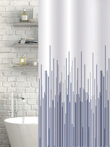 Showerdrape Navy Blue City Stripe Shower Curtain 180 x 180 cm