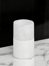 Showerdrape Frost Onyx White Bianco Bathroom Tumbler