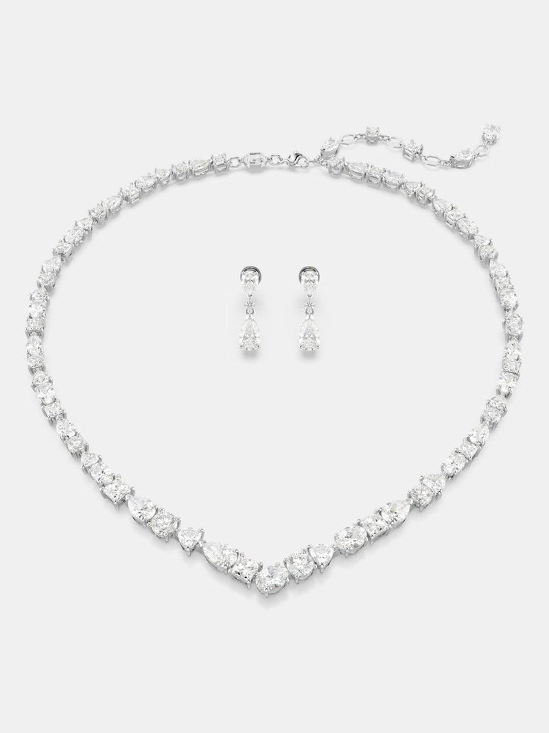 Swarovski Silver Mesmera Mixed Cuts Rhodium Plated Jewellery Set