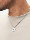 DCK Silver Tone Stainless Steel Compass Necklace - British product