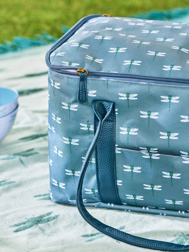 Sophie Allport grey blue dragonfly print insulated picnic bag 22 litre (British brand)