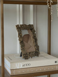 Libra Interiors Gold Montrose cast aluminium photo frame 5x7, UK version
