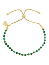 Estella Bartlett Gold Tone Green Wellness Howlite Amelia Bracelet 7 inches