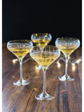 Mikasa Silver Cheers champagne coupe glasses set of 4, imported from the UK