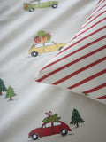 Christmas duvet cover set with multi festive cars design - British product