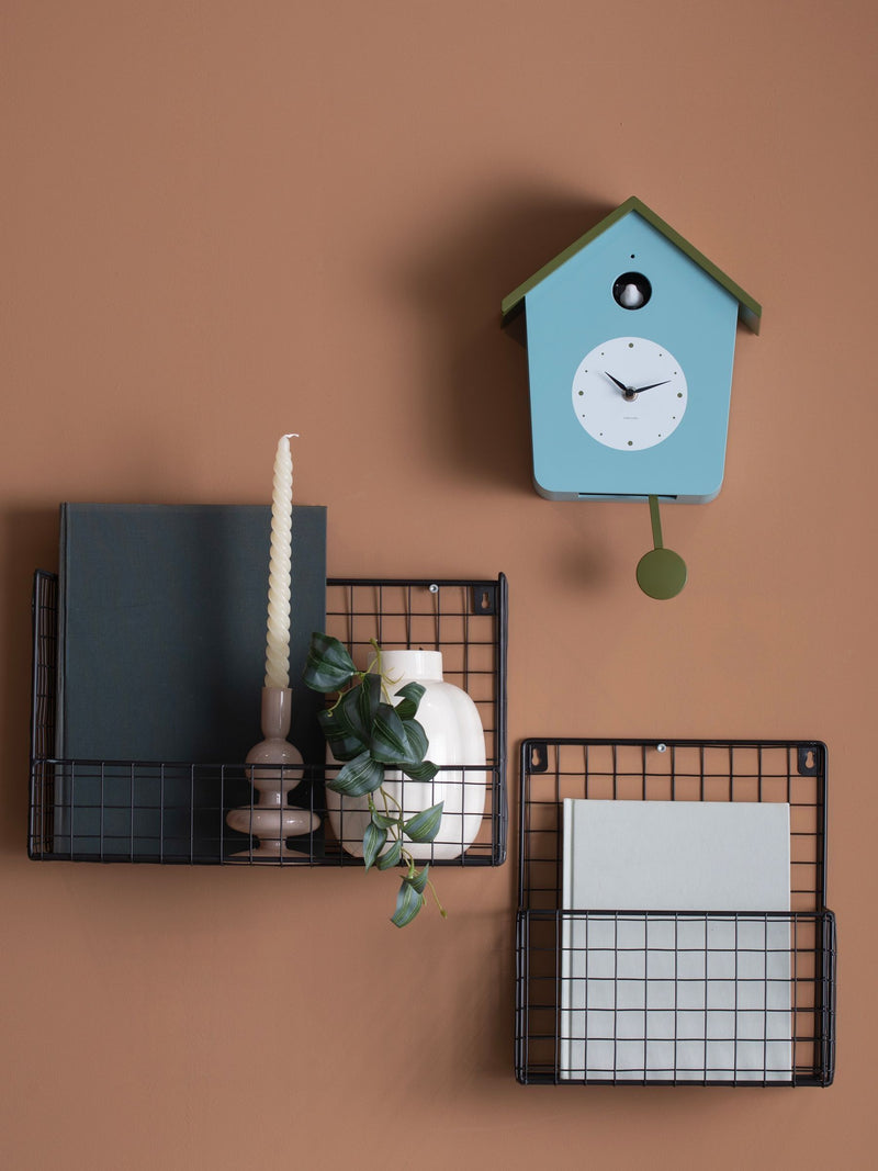 Karlsson Misty Blue Army Green Cuckoo Wall Clock