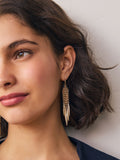 Gold tone chunky tassel pierced earrings, UK version