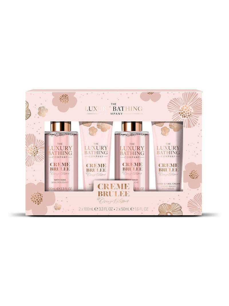 The Luxury Bathing Company Creme Brulee and Orange Blossom Top to Toe Essentials Gift Set