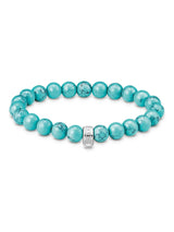 Thomas Sabo Charm Club Bead Bracelet Imitating Turquoise Multiple Sizes