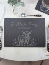 PMC Highland Cow Slate Rectangle Placemat