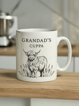 PMC Personalised Black Highland Cow Ceramic Mug