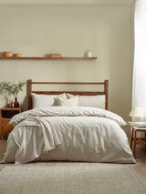 Yard Natural Holme Stripe Brushed Cotton Duvet Cover Set