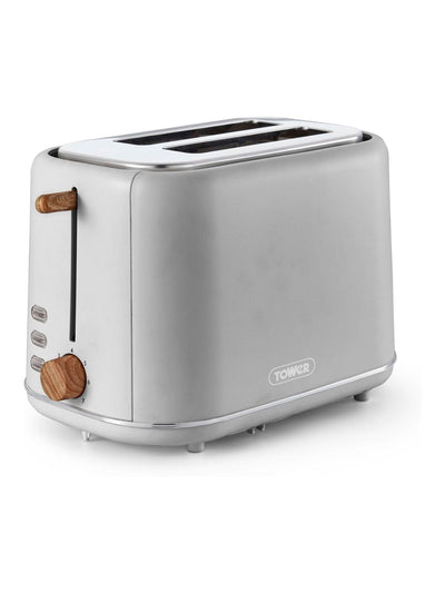 Tower Dove Grey Scandi 2 Slice Toaster