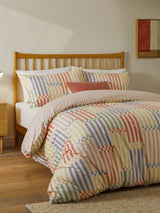 Duvet Day Multi Madison Stripe Printed Soft Touch Duvet Cover Set