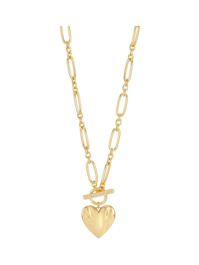 Estella Bartlett Gold Tone Waterproof Molten Heart Necklace 44-48cm