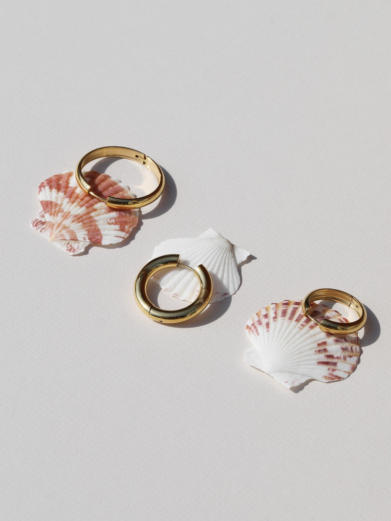 Jon Richard gold plated stainless steel small hoop earrings, UK version