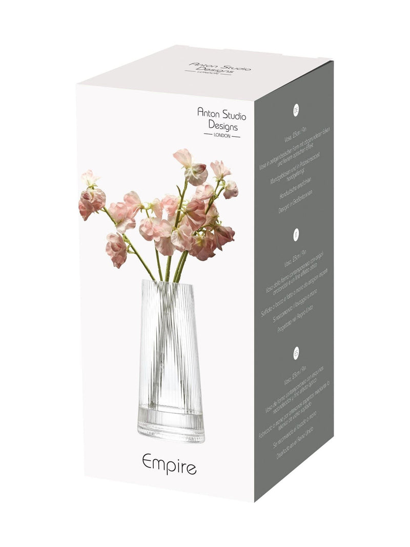 Anton Studio Designs clear small empire vase - British product