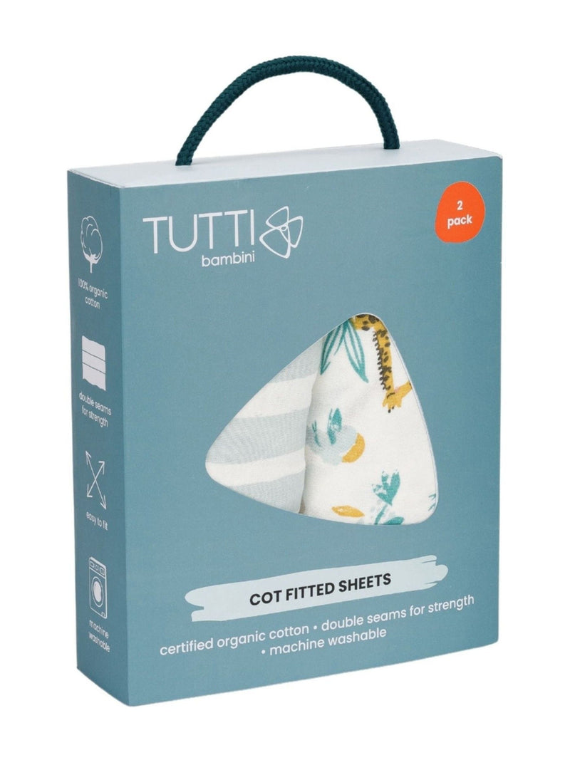 Tutti Bambini cot fitted sheets 2 pack (British brand)