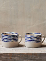 Nkuku Blue Indigo Drop Ceramic Mug
