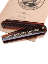 Captain Fawcett Folding Pocket Beard Comb Beard Grooming Tool 193mm