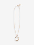 Gold Plated Pave Long Pendant with Lobster Clasp