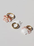 Jon Richard gold plated stainless steel hoop earrings 35mm, UK version