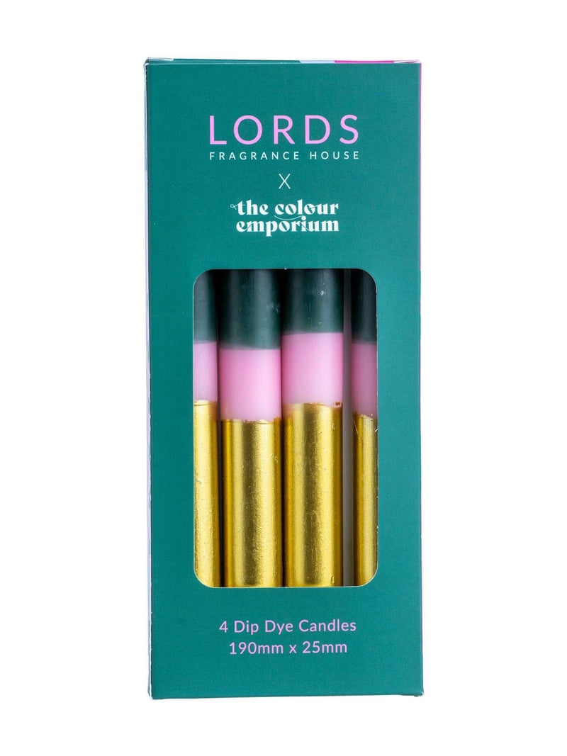 LORDS Oxfordshire tapered scented dinner candles set of 4, UK version