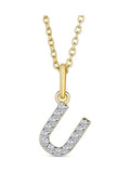 The Diamond Store initial necklace with 0.10ct lab diamond (British brand)